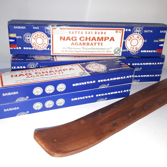 Incienso nag champa, el de la cajita azul. marca satya, los inciensos de mejor calidad. olor suave y floral, hecho en la india