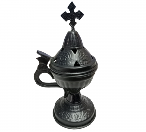 Incensario ritual de metal para quemar resinas y sahumerios