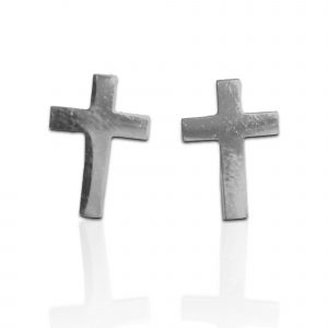 Pendientes cruz acero inoxidable