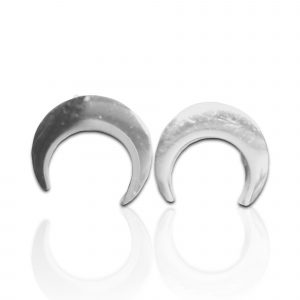 Pendientes luna creciente acero inoxidable