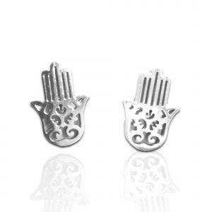Pendientes mano de Fátima acero inoxidable
